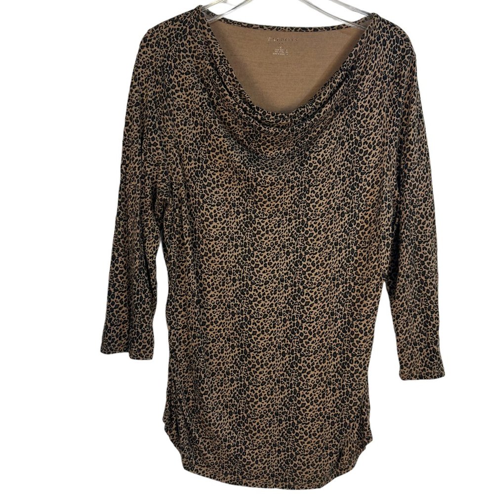 Talbots drape neck animal print 3/4 sleeve. Tagged as XL, but fits like Large